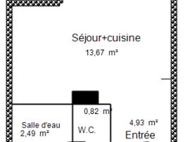 Appartement - 2 pi&egrave;ces - 28 m² - Cagnes sur mer