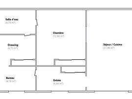 Appartement - 2 pi&egrave;ces - 58 m² - CAGNES  SUR MER - plan 