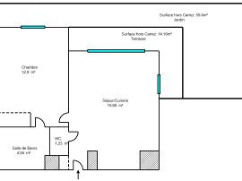 Appartement - 2 pi&egrave;ces - 39 m² - Villeneuve Loubet