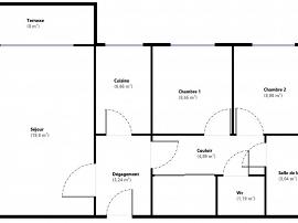 Appartement - 3 pièces - 56 m² - Cagnes sur mer